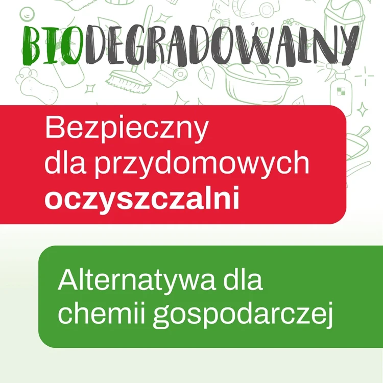 pranie-jasne2.webzdjęcie etykiety informujące, że produkt jest biodegradowalny, bezpieczny dla domowych oczyszczalni.