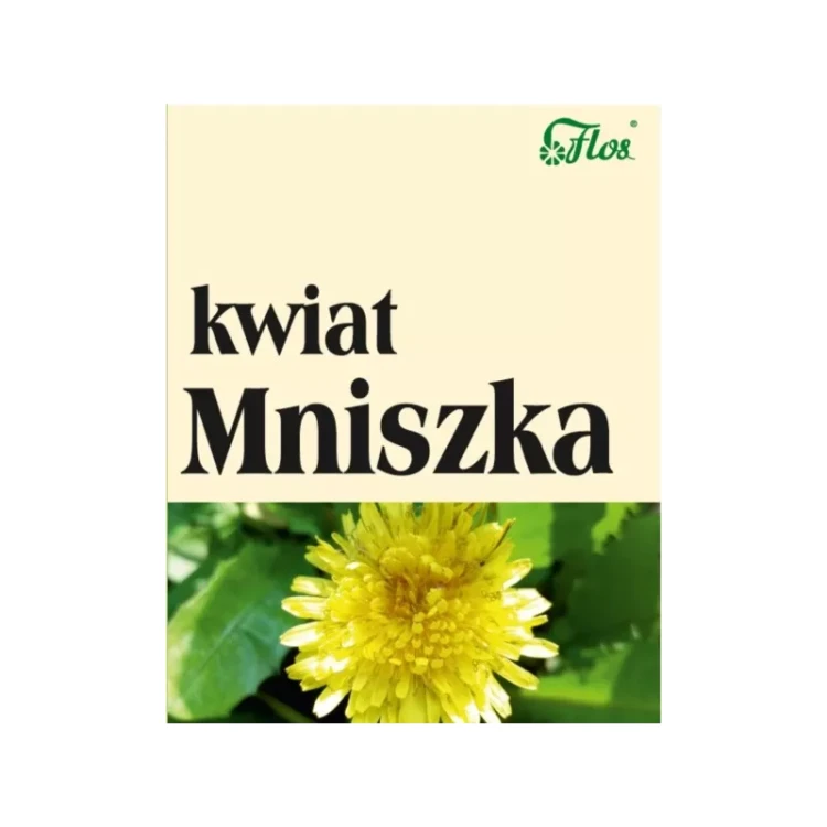 Opakowanie suszonych kwiatów mniszka lekarskiego Flos 25 g – naturalny składnik naparów, syropów i kosmetyków, wspierający trawienie i odporność.