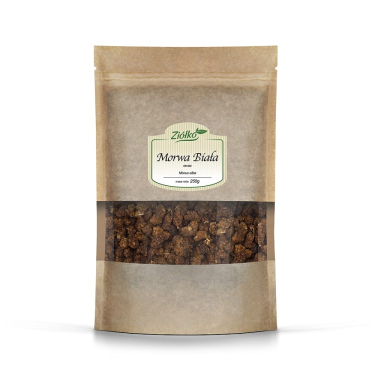 Papierowe opakowanie suszonego owocu morwy białej 250 g Ziółko.
