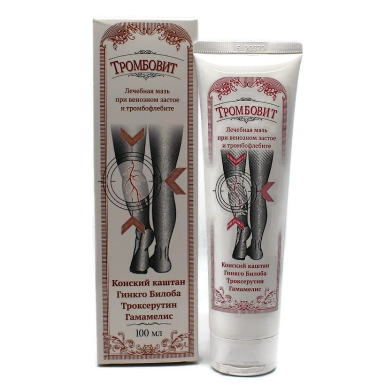 Tubka kremu Trombovit 100 ml Remedium Natura – balsam z kasztanowcem, arniką i mentolem do pielęgnacji zmęczonych nóg i skóry.