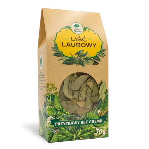 Opakowanie liścia laurowego Dary Natury 70 g – naturalna przyprawa do dań i marynat , wspierający procesy trawienne.