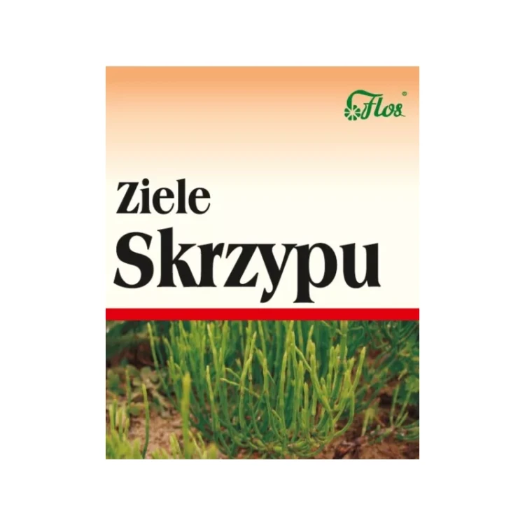 Skrzyp Ziele 50 g Flos – suszone ziele skrzypu polnego, wspierające zdrowe włosy, paznokcie i układ moczowy, w opakowaniu papierowym