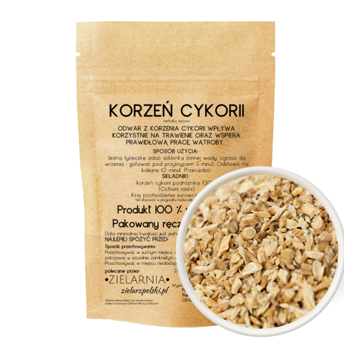 Cykoria podróżnik korzeń 50 g Zielarzpolski – naturalny susz ziołowy, smakiem lekko przypominający kawę, wspomaga trawienie