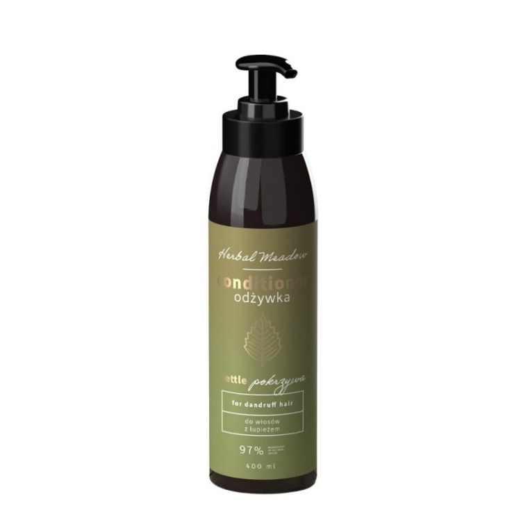 Odżywka do włosów z łupieżem, przetłuszczających się, osłabionych Herbal Meadow 400ml – Hiskin, z pokrzywą, szałwią, rozmarynem i tymiankiem