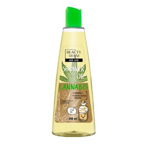 BEAUTYDERM olejek-piana pod prysznic Cannabis 300 ml – nawilżająca i odżywcza pielęgnacja skóry