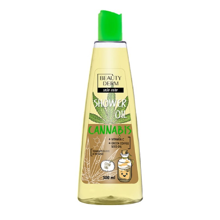 BEAUTYDERM olejek-piana pod prysznic Cannabis 300 ml – nawilżająca i odżywcza pielęgnacja skóry