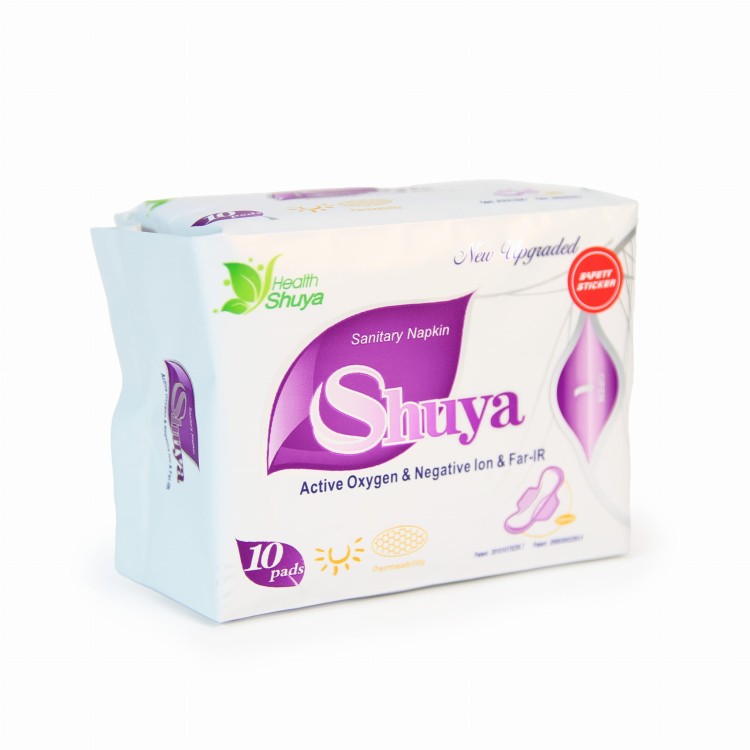 Opakowanie podpasek dziennych Shuya Health – naturalne, ekologiczne, nie bielone chlorem, bawełniane, 10 sztuk.