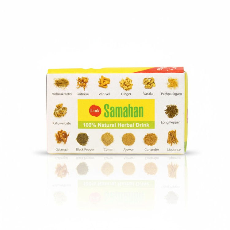 Samahan Sattva Ayurveda – ajurwedyjska herbata z 14 ziół wspierająca odporność. Naturalna mieszanka z imbirem i pieprzem czarnym. Rozgrzewa i dodaje energii.