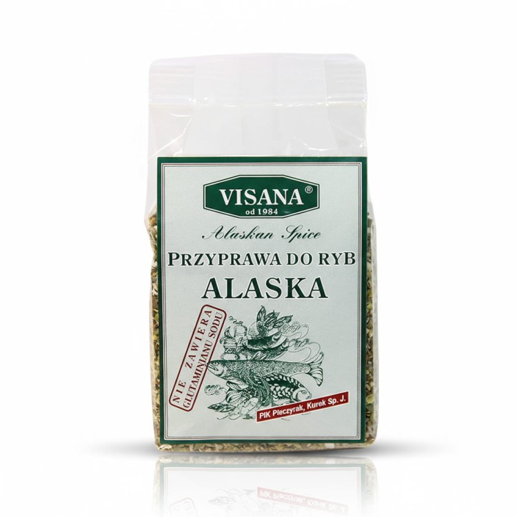 przyprawa Alaska do ryb VISANA 55 g – naturalna mieszanka ziół i warzyw do ryb, bez soli.