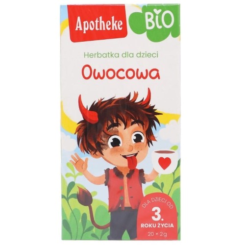 Herbatka Dla Dzieci Owocowa BIO Apotheke – ekologiczna herbatka owocowa w saszetkach dla dzieci, na co dzień, wspomagającą odporność