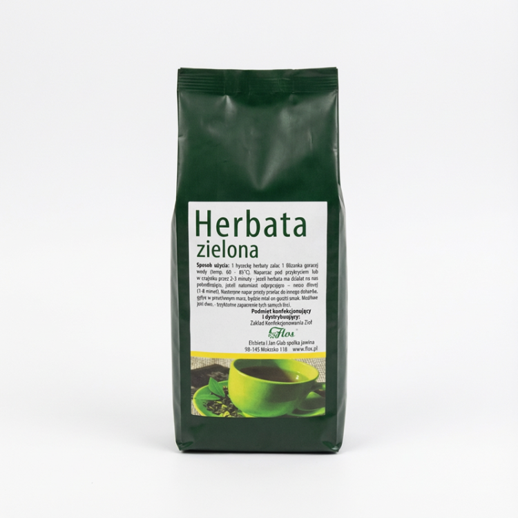 Opakowanie-herbaty-zielonej-Flos-100-g--naturalna-herbata-lisciasta-o-delikatnym-aromacie,-idealna-do-codziennego-parzenia-i-wspierania-witalnosci
