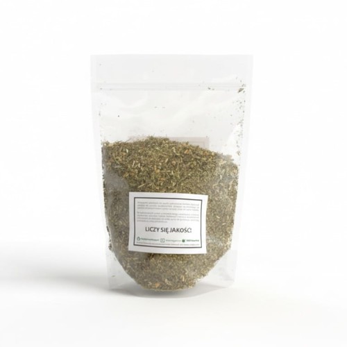 Mieszanka ziół Sibo 250g od Zielarni Suwalskiej – bylica, tymianek, krwawnik, oregano, skrzyp, czosnek, berberys, kminek, lukrecja, pięciornik i melisa.