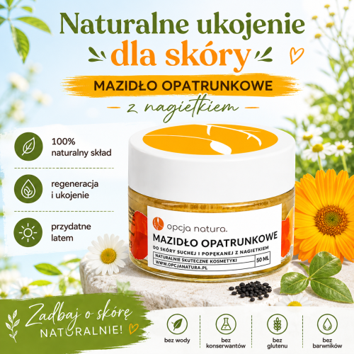 mazidło opatrunkowe, bez wody w składzie, na spierzchnięte usta, suche dłonie, szorstkie pięty
