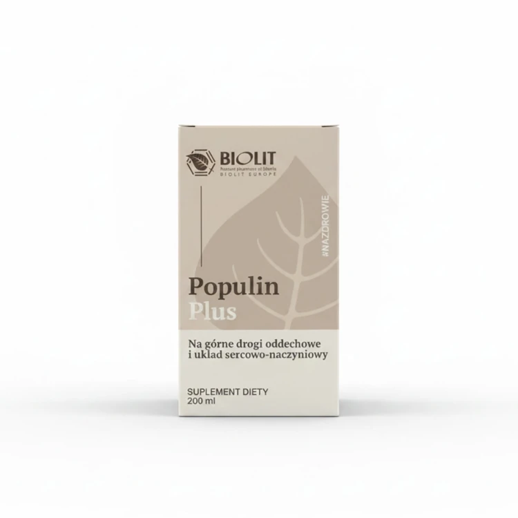 POPULIN PLUS BIOLIT opakowanie.jpgPopulin Plus Biolit – suplement z topolą czarną i taksyfoliną wspierający drogi oddechowe oraz układ krążenia