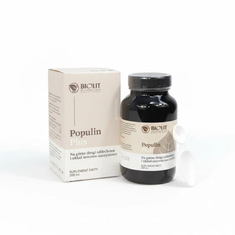 Populin Plus Biolit – suplement z topolą czarną i taksyfoliną wspierający drogi oddechowe oraz układ krążenia