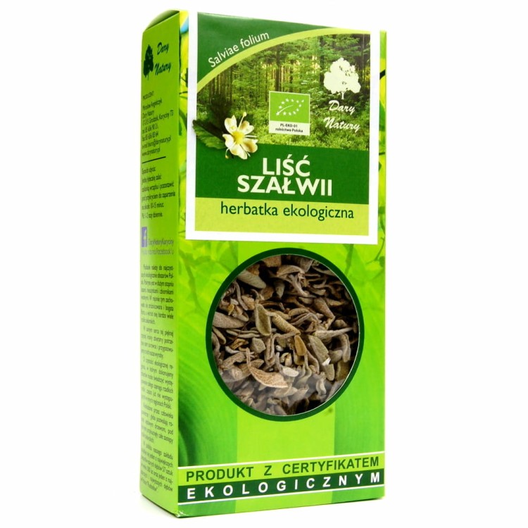 Szałwia liść Dary Natury – naturalne zioło na gardło i trawienie