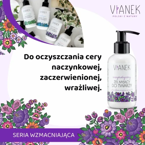 zdjęcie produktu z informacją, że produkt do oczyszczania cery wrażliwej, naczynkowej z podrażnieniami