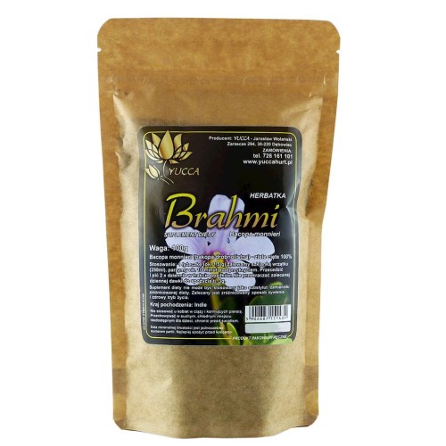 Torba z  Bacopa Monnieri (Brahmi) – naturalne wsparcie pamięci, koncentracji i funkcji poznawczych. Pomaga redukować stres, poprawia nastrój i wspiera układ nerwowy. Idealna dla studentów i osób pracujących umysłowo.